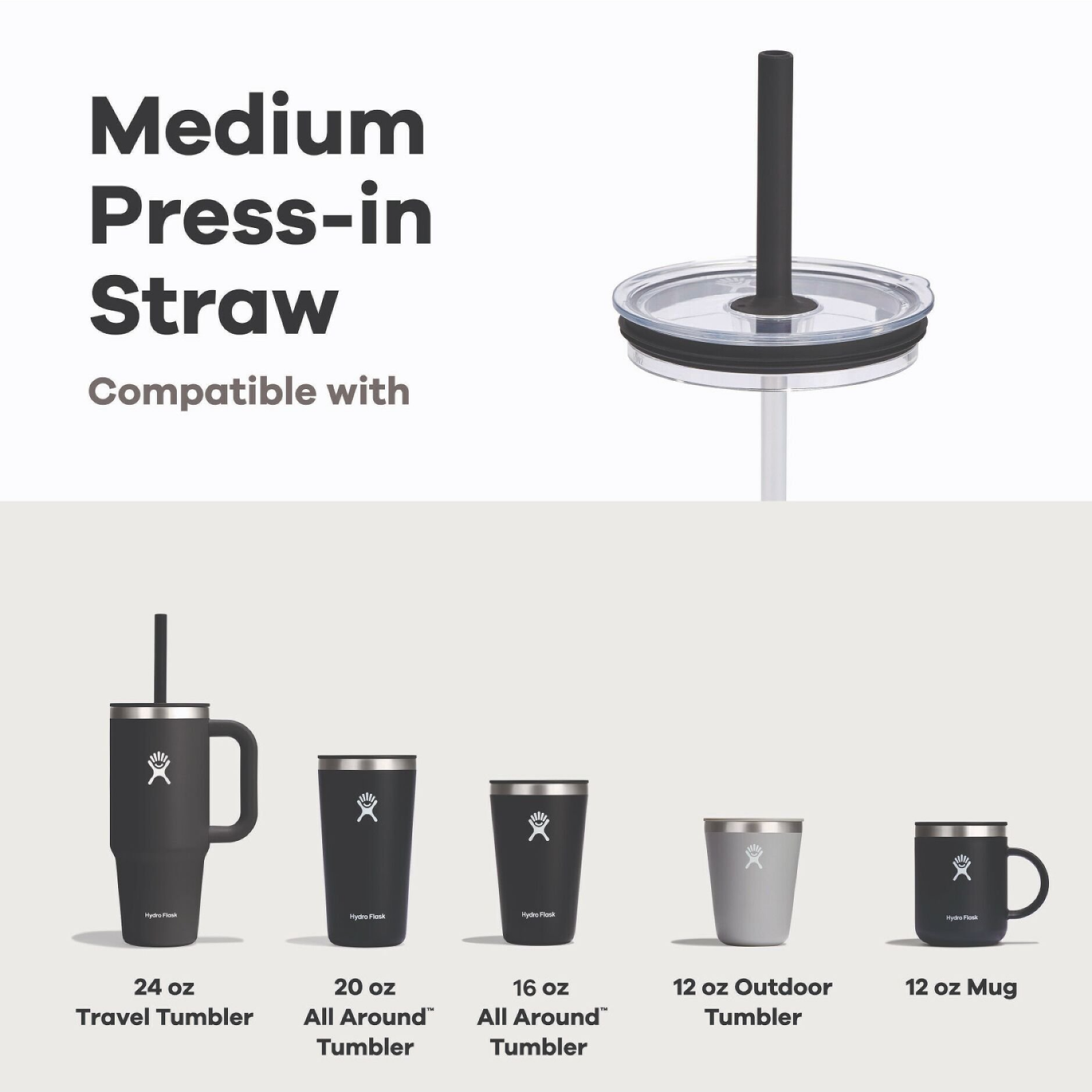 Medium Press-In Straw Lid - Image 3